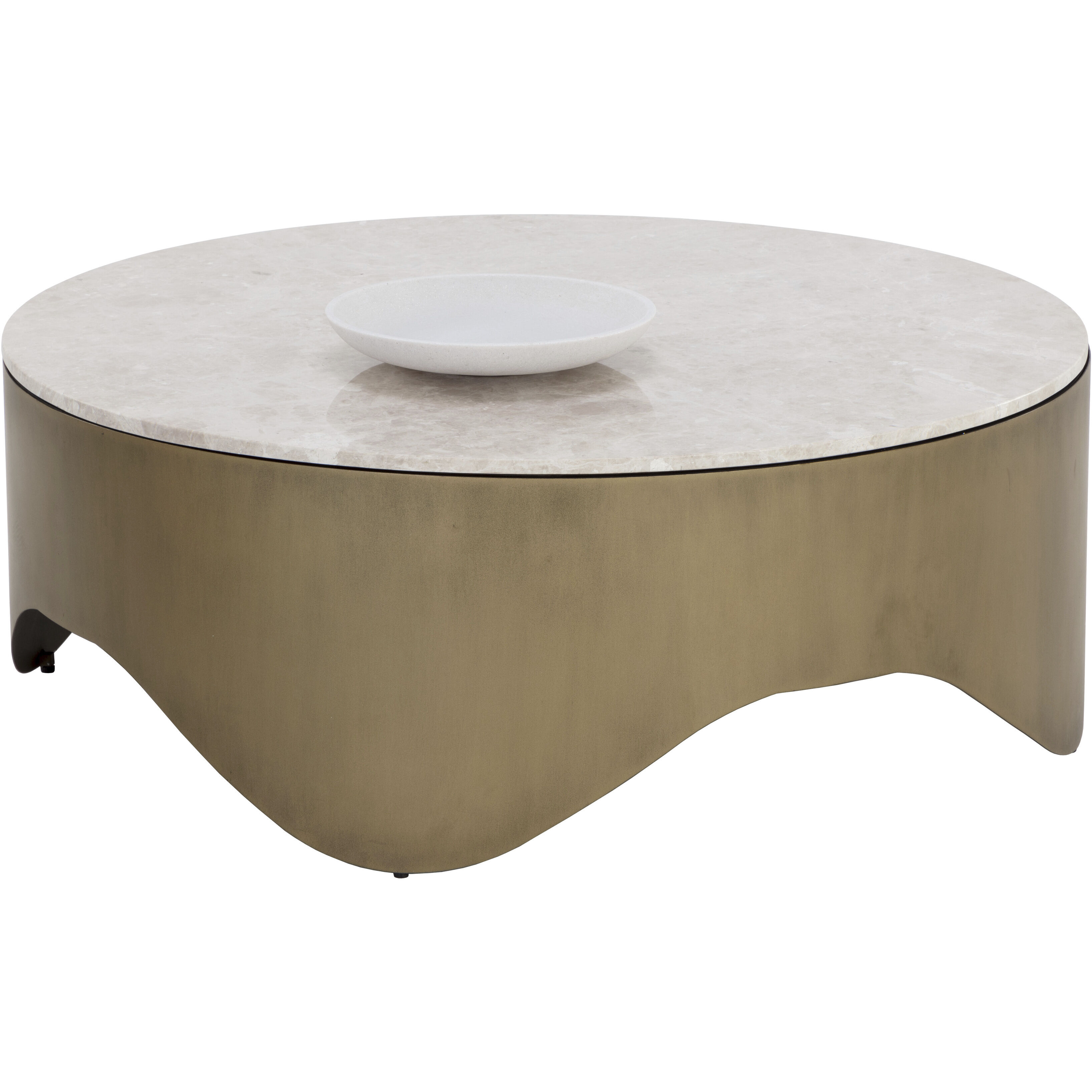 Guinevere 40 X 15 inch Cream / Brass Coffee Table